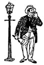 Graphic of man with lampost