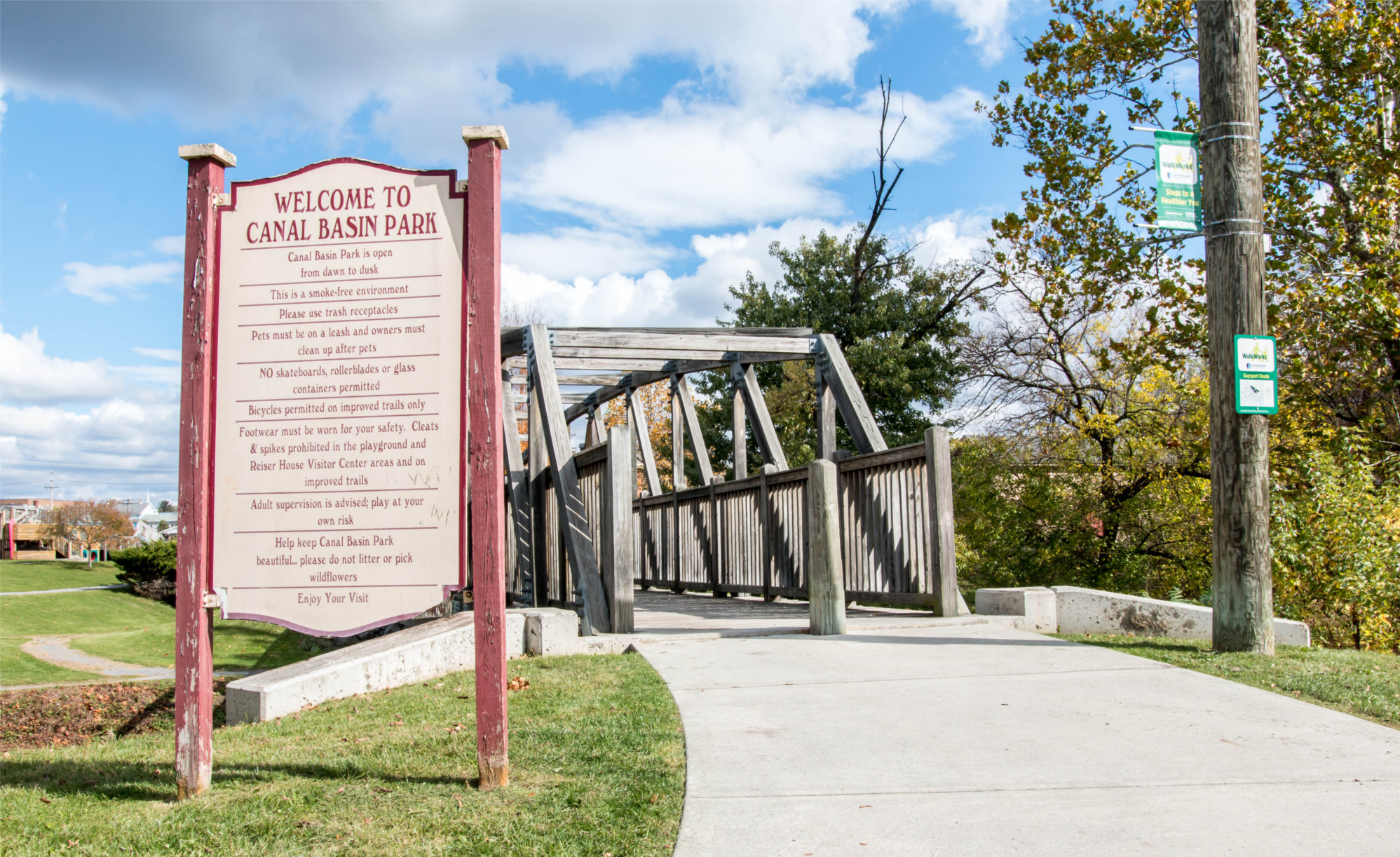 Sign with a bridge